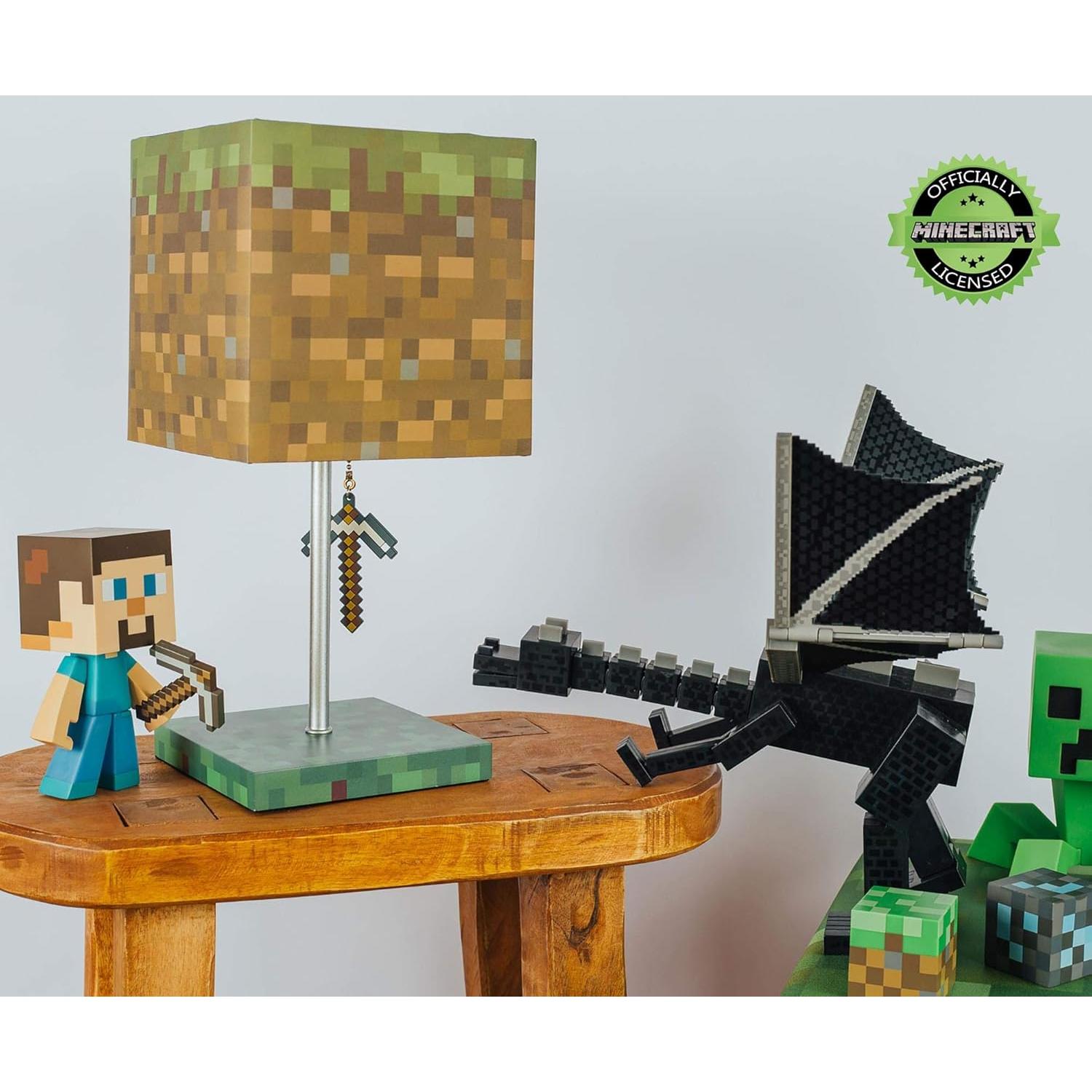 Lámpara de Escritorio LED Ukonic Minecraft Bloque de Hierba 35.56cm