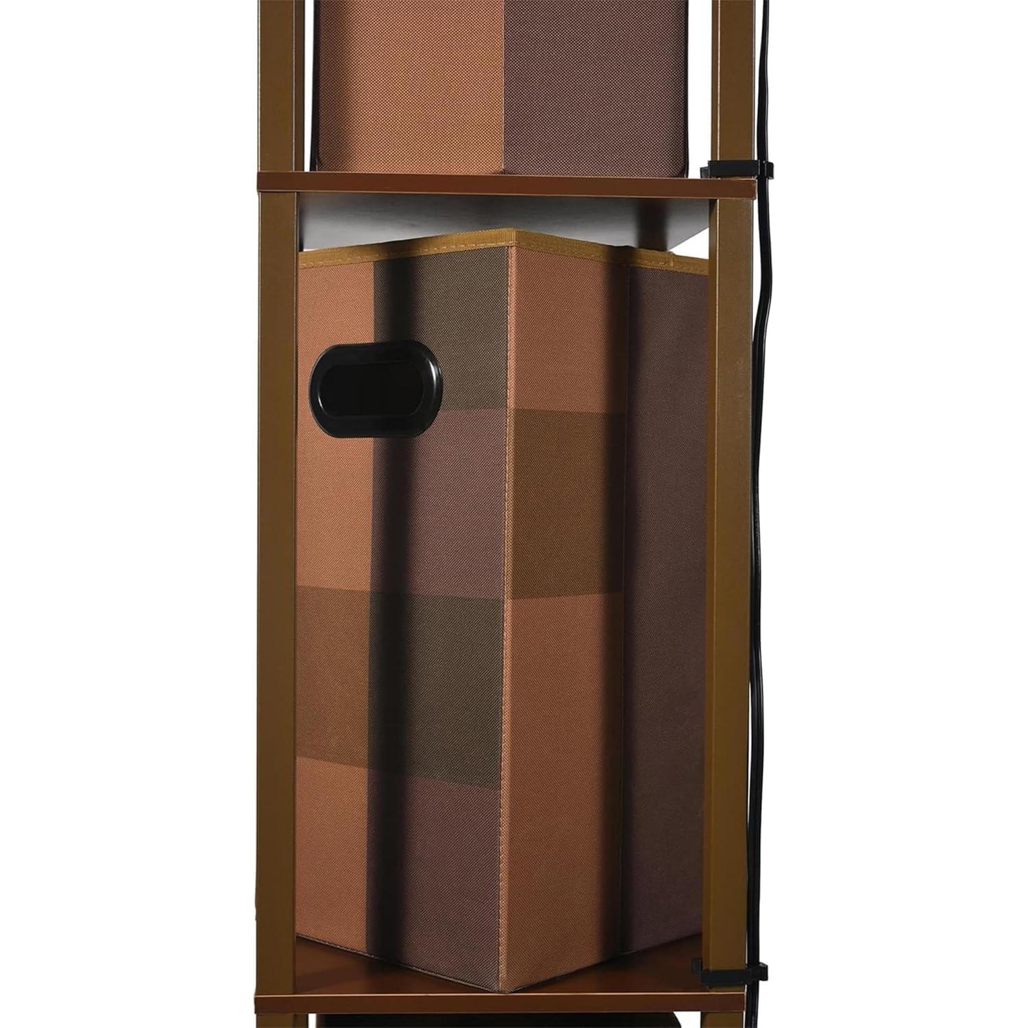 Lámpara de Pie Minecraft Brownstone con 3 Cubos de Almacenamiento