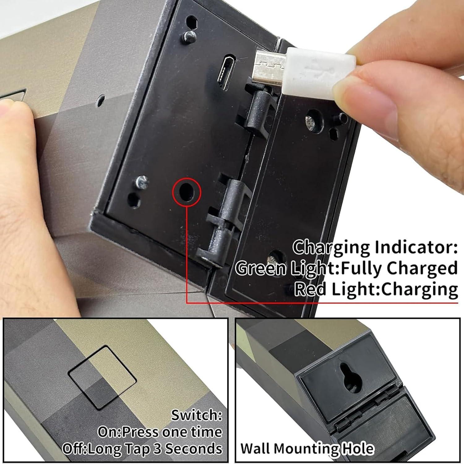 Luz nocturna LED recargable USB Rehenbsem 28cm 4 colores
