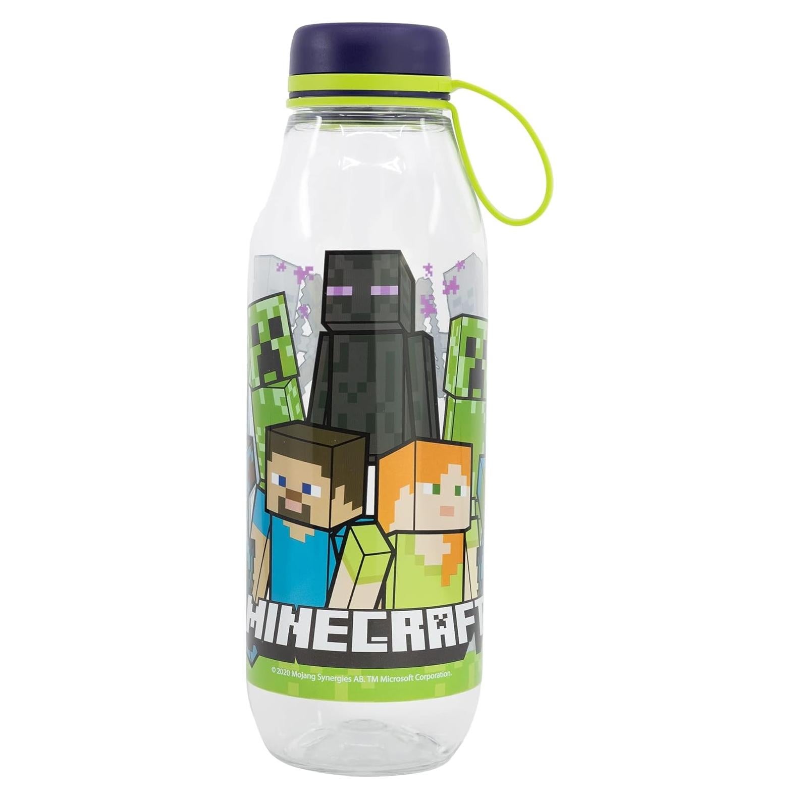 Botella de Agua Stor Minecraft 650ml Reutilizable BPA Libre