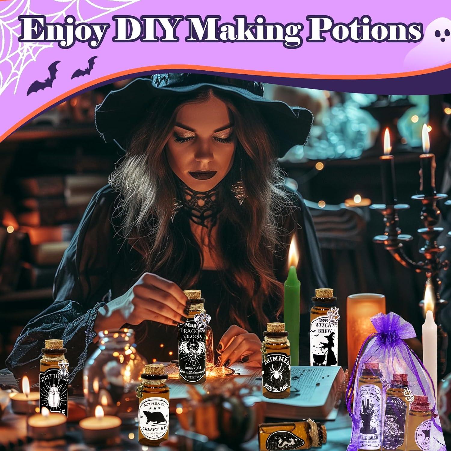 Kit de Manualidades Ainswei 124 Pcs Botellas de Poción Halloween