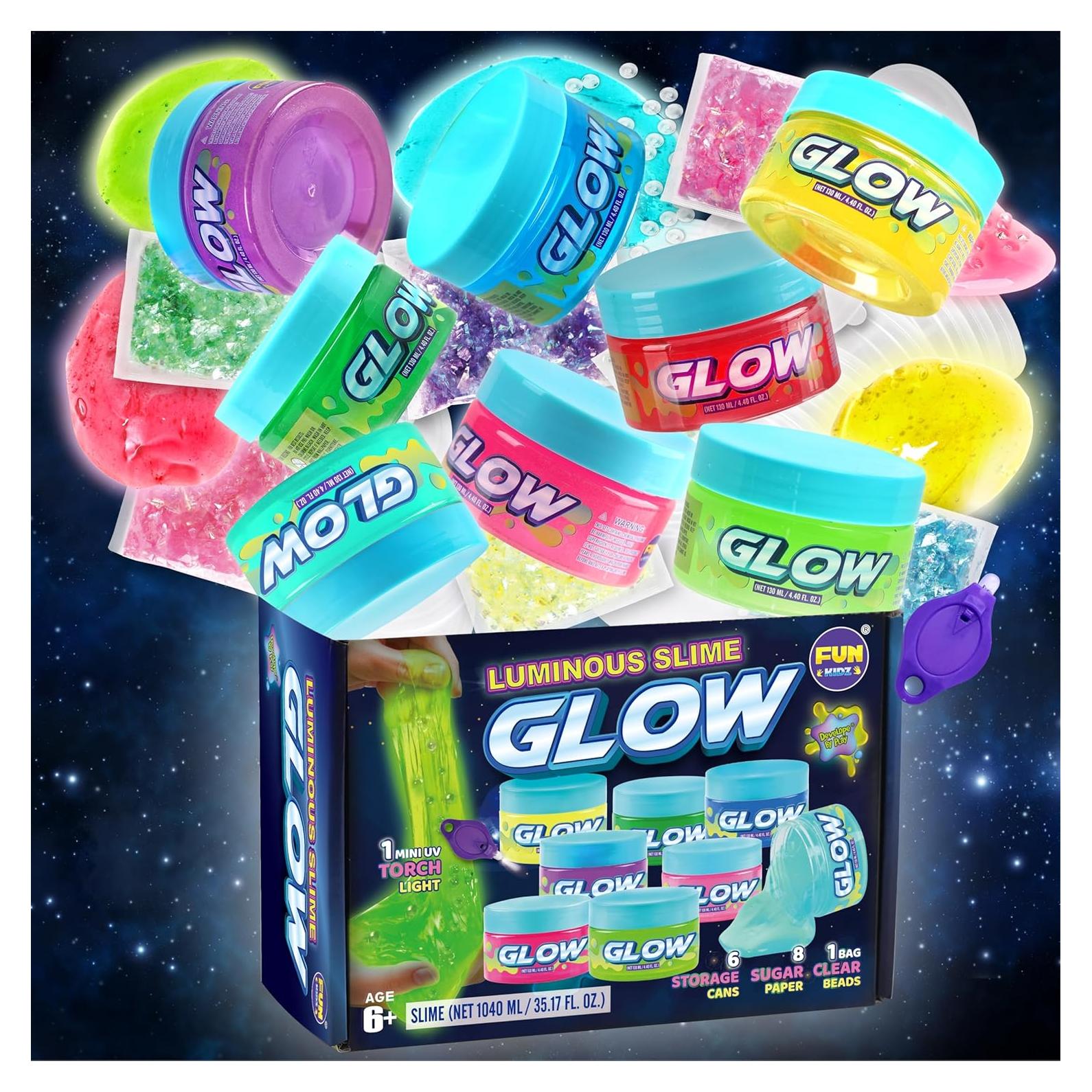Kit de Slime Brillante FunKidz 1.035 L 4 Colores Neón