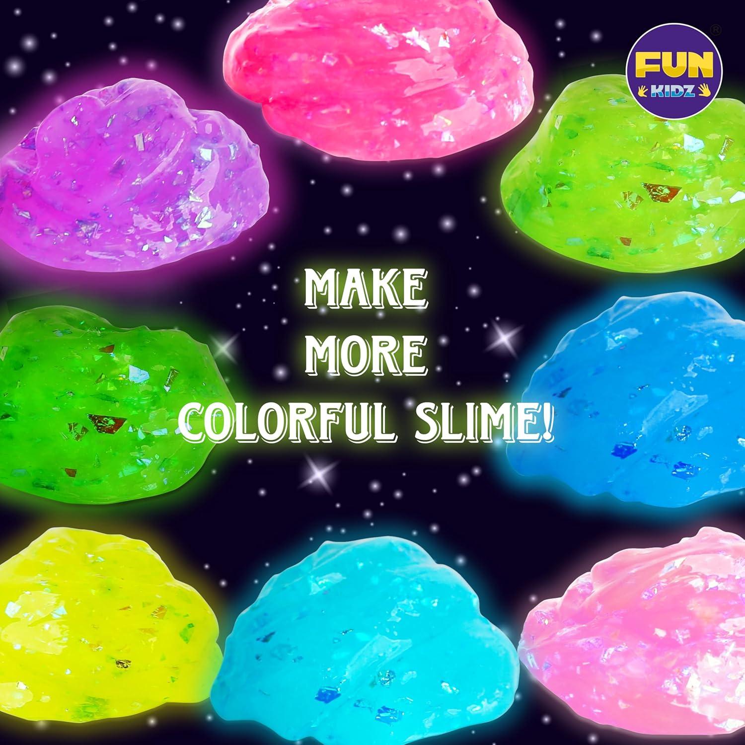 Kit de Slime Brillante FunKidz 1.035 L 4 Colores Neón