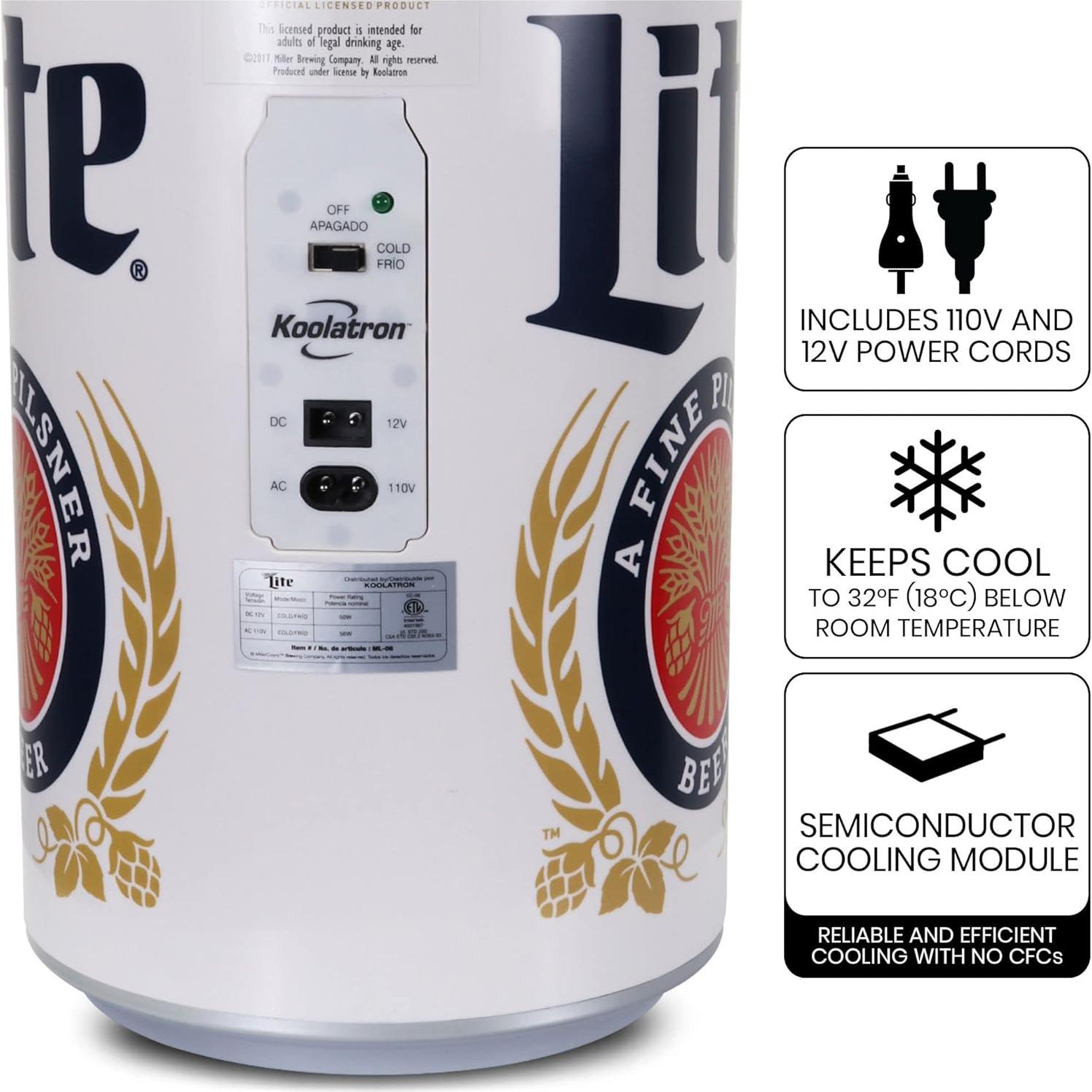 Refrigerador Mini Koolatron Miller Lite 5.4L Portátil 110V