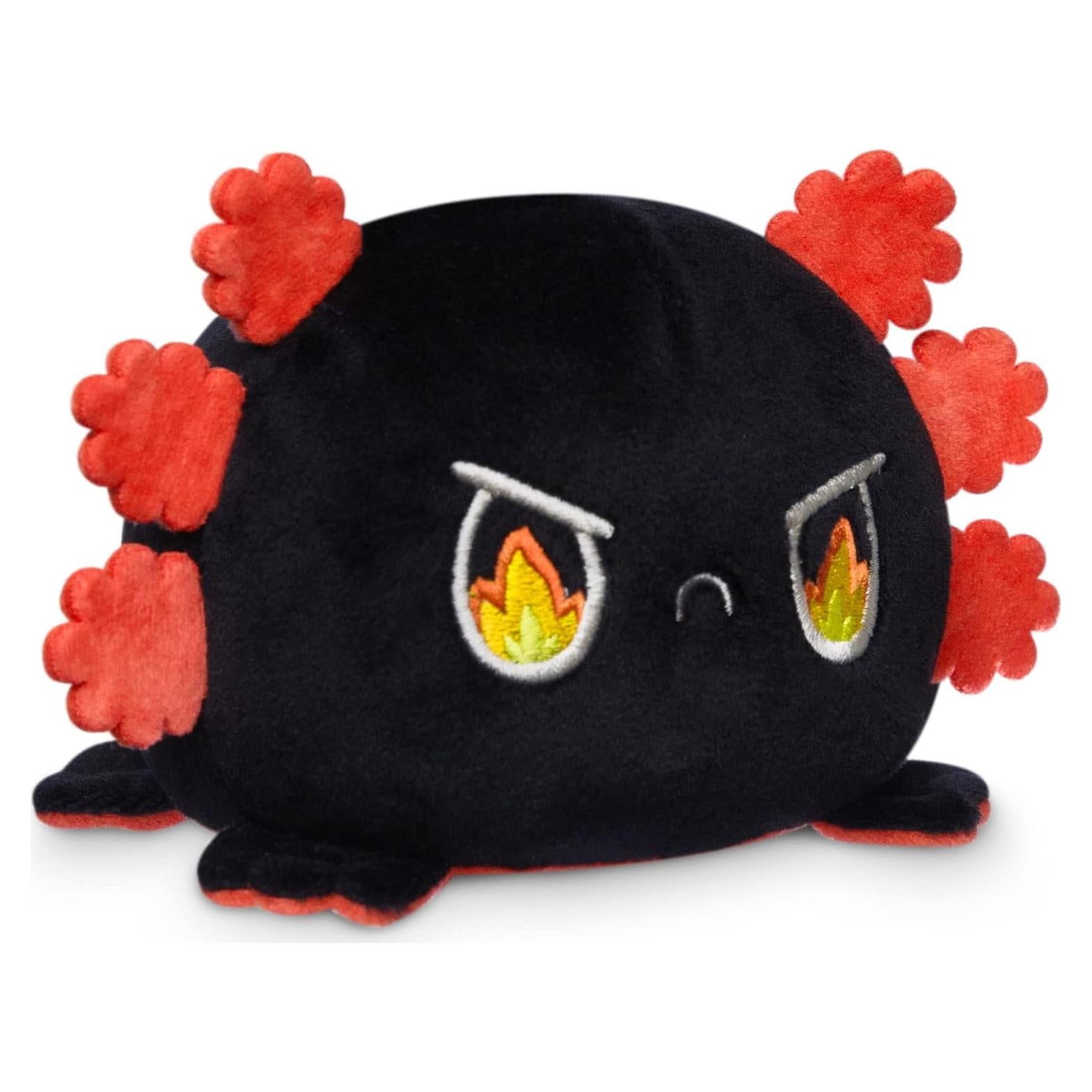 Axolote de Peluche Reversible TeeTurtle - Rojo Enojado - 10 cm