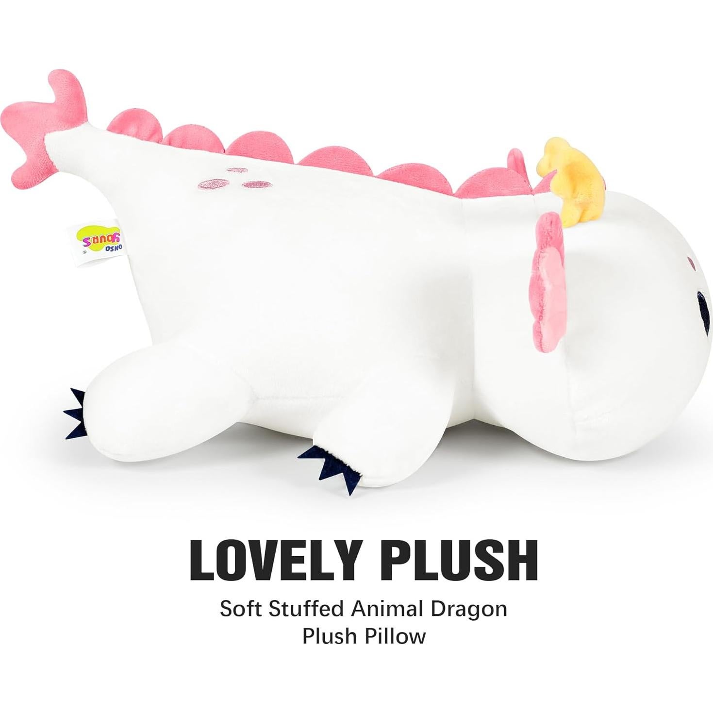 Juguete de Peluche Dragón Blanco Onsoyours 25.4 cm Suave