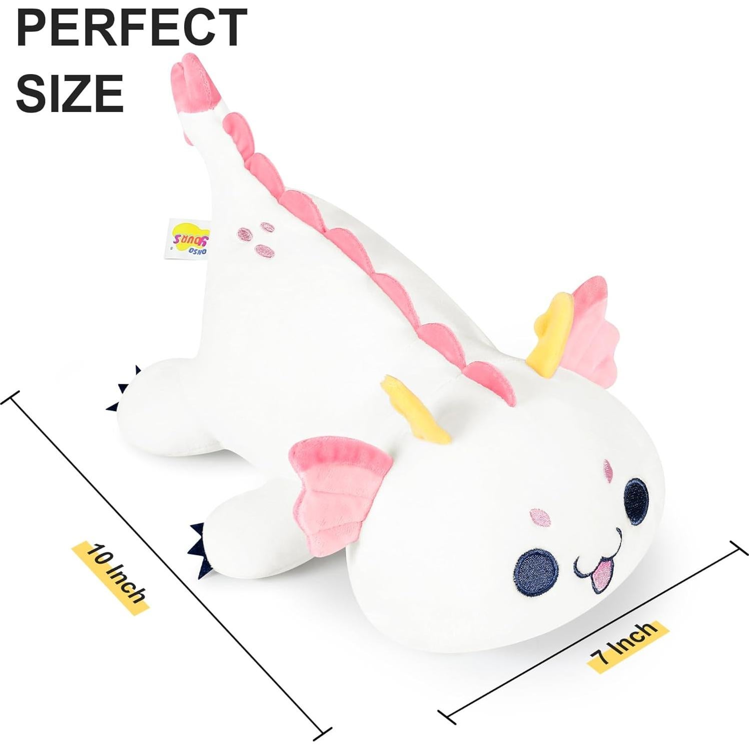 Juguete de Peluche Dragón Blanco Onsoyours 25.4 cm Suave