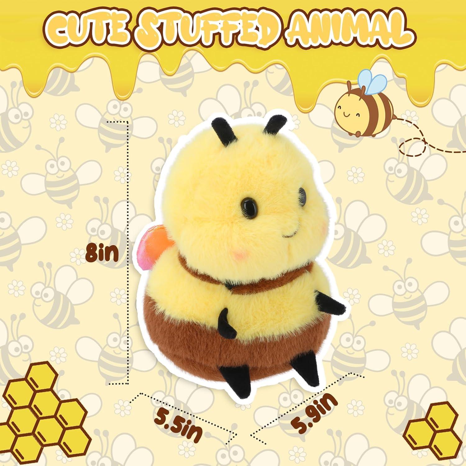 Peluche Abeja Sonriente 20 cm - Juguete de Felpa Suave
