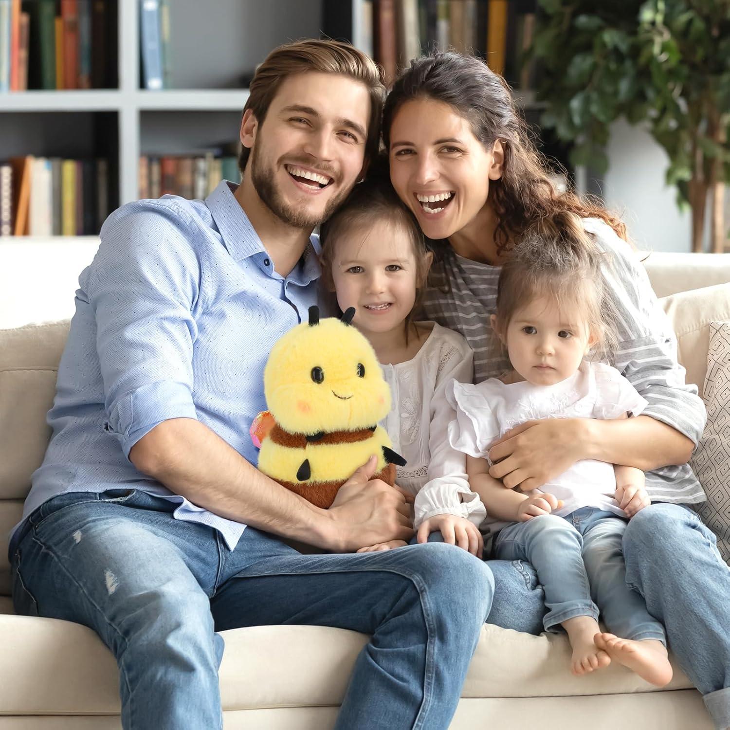 Peluche Abeja Sonriente 20 cm - Juguete de Felpa Suave