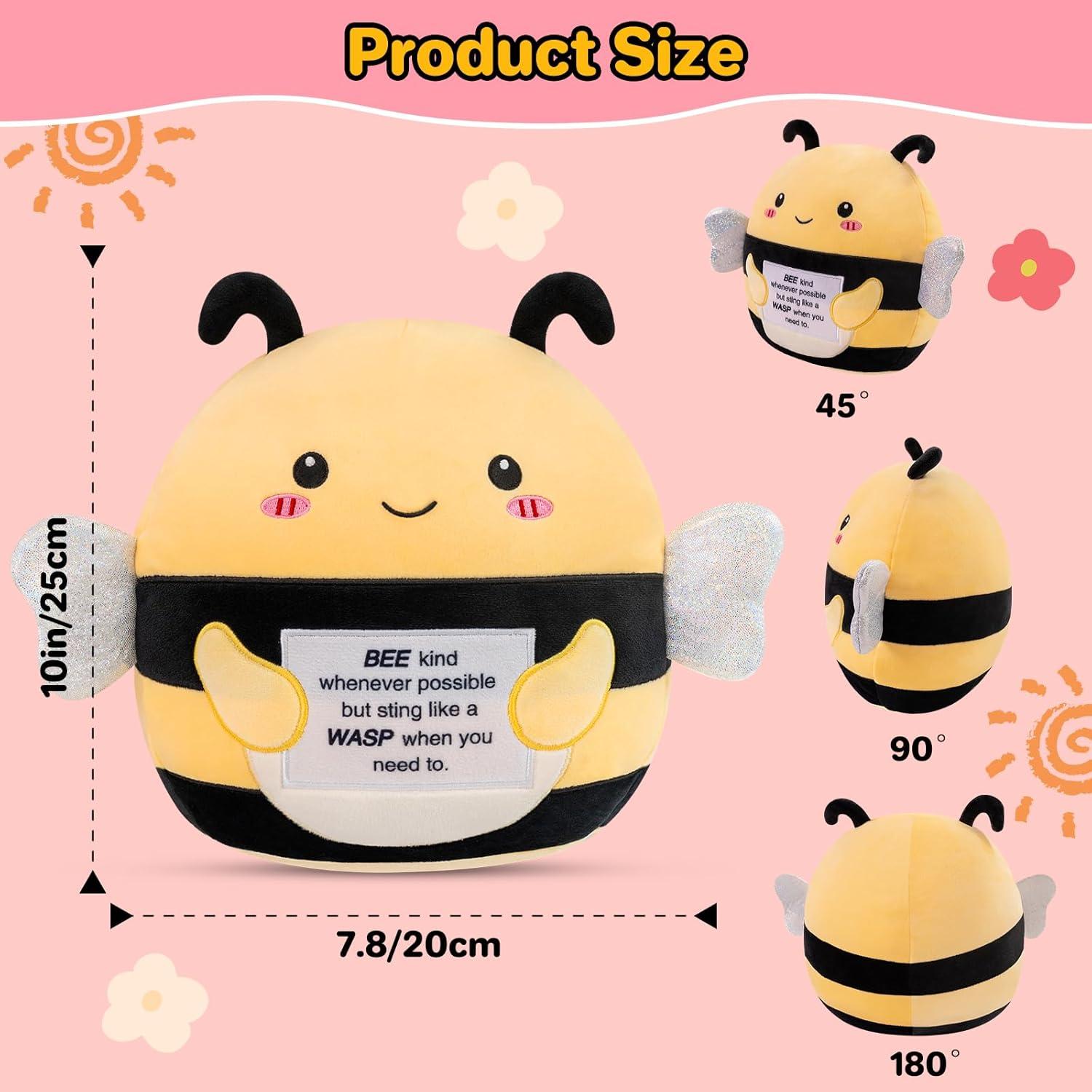 Abeja de Peluche TOYSYM 25.4 cm con Mensaje Motivacional
