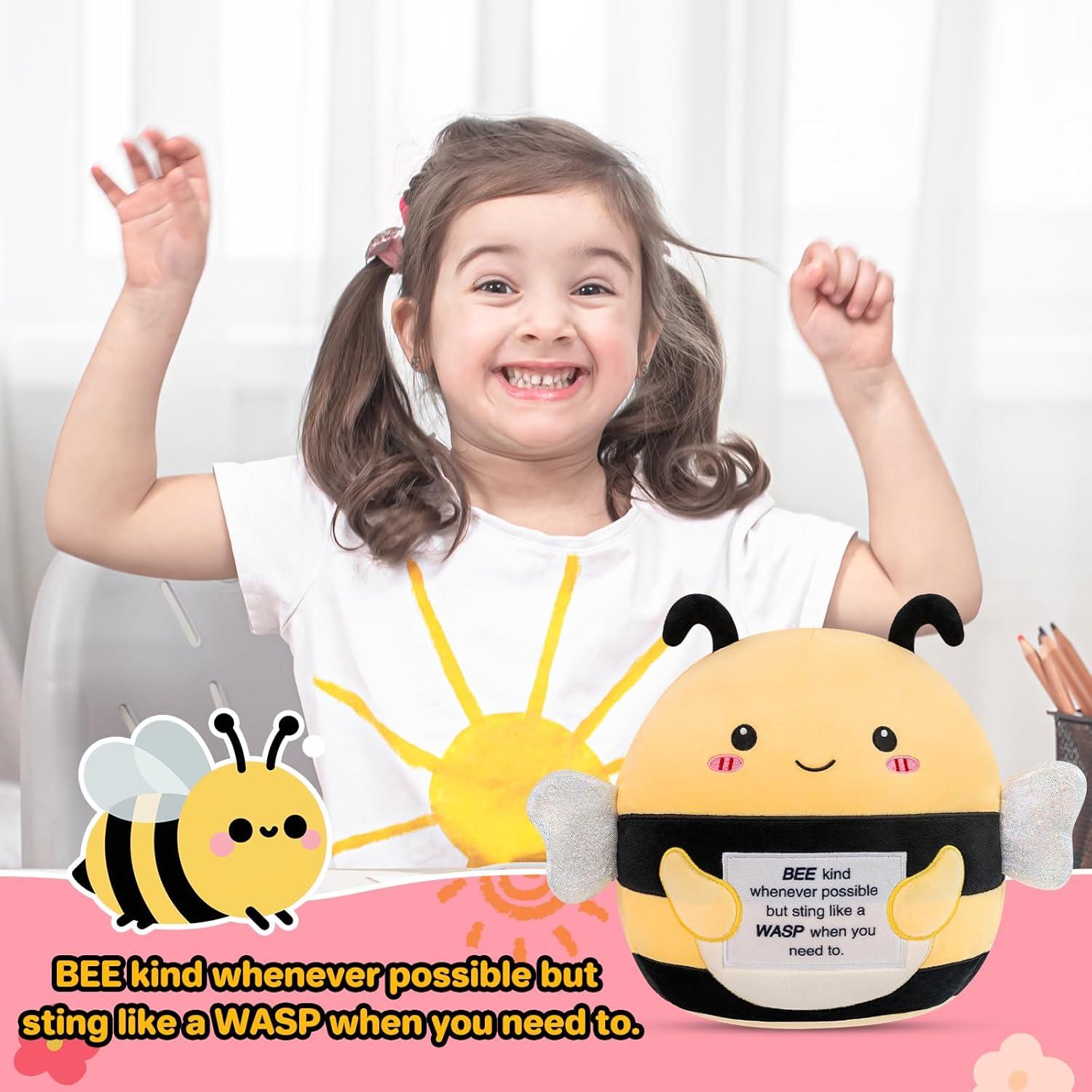 Abeja de Peluche TOYSYM 25.4 cm con Mensaje Motivacional
