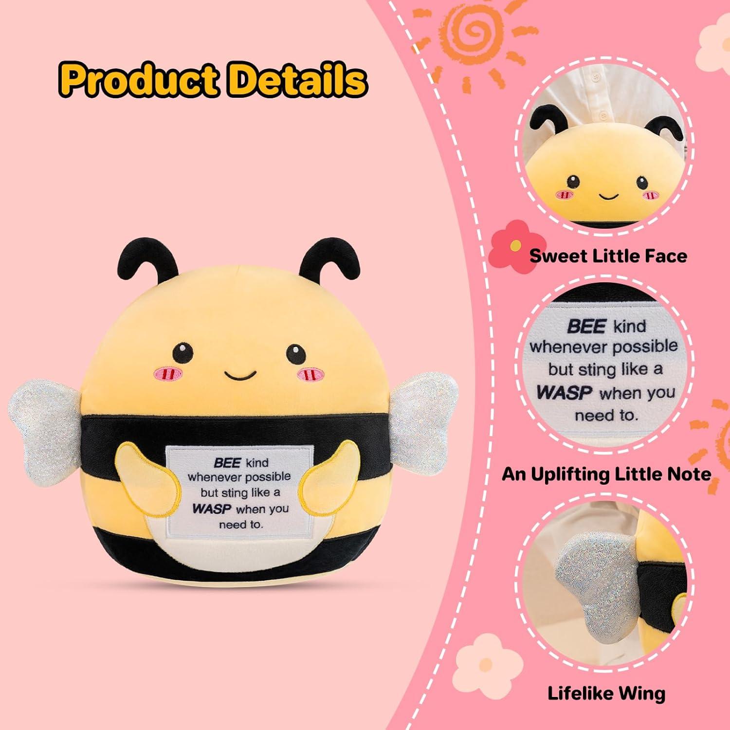 Abeja de Peluche TOYSYM 25.4 cm con Mensaje Motivacional