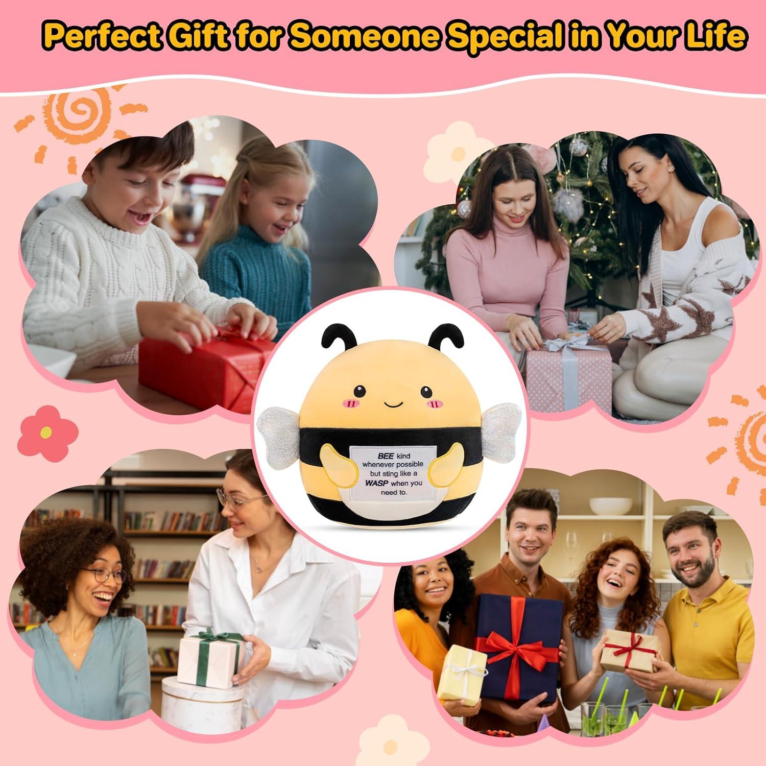 Abeja de Peluche TOYSYM 25.4 cm con Mensaje Motivacional