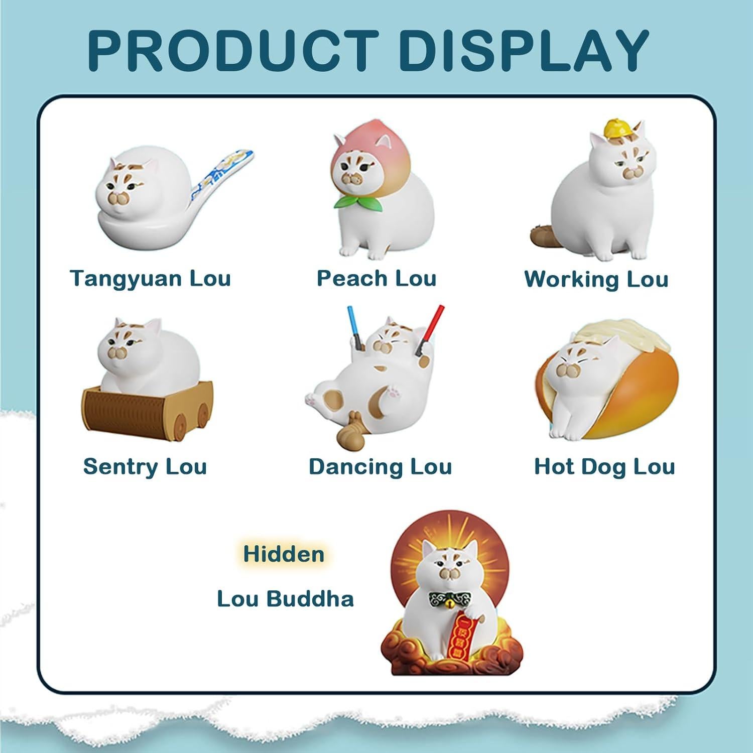 Figura Coleccionable LouLou Cerdo Gato Serie-2 Caja Individual