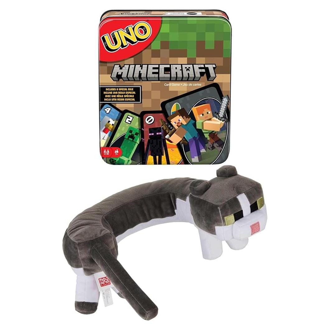 Juego de Cartas UNO Minecraft + Almohada de Cuello Gato