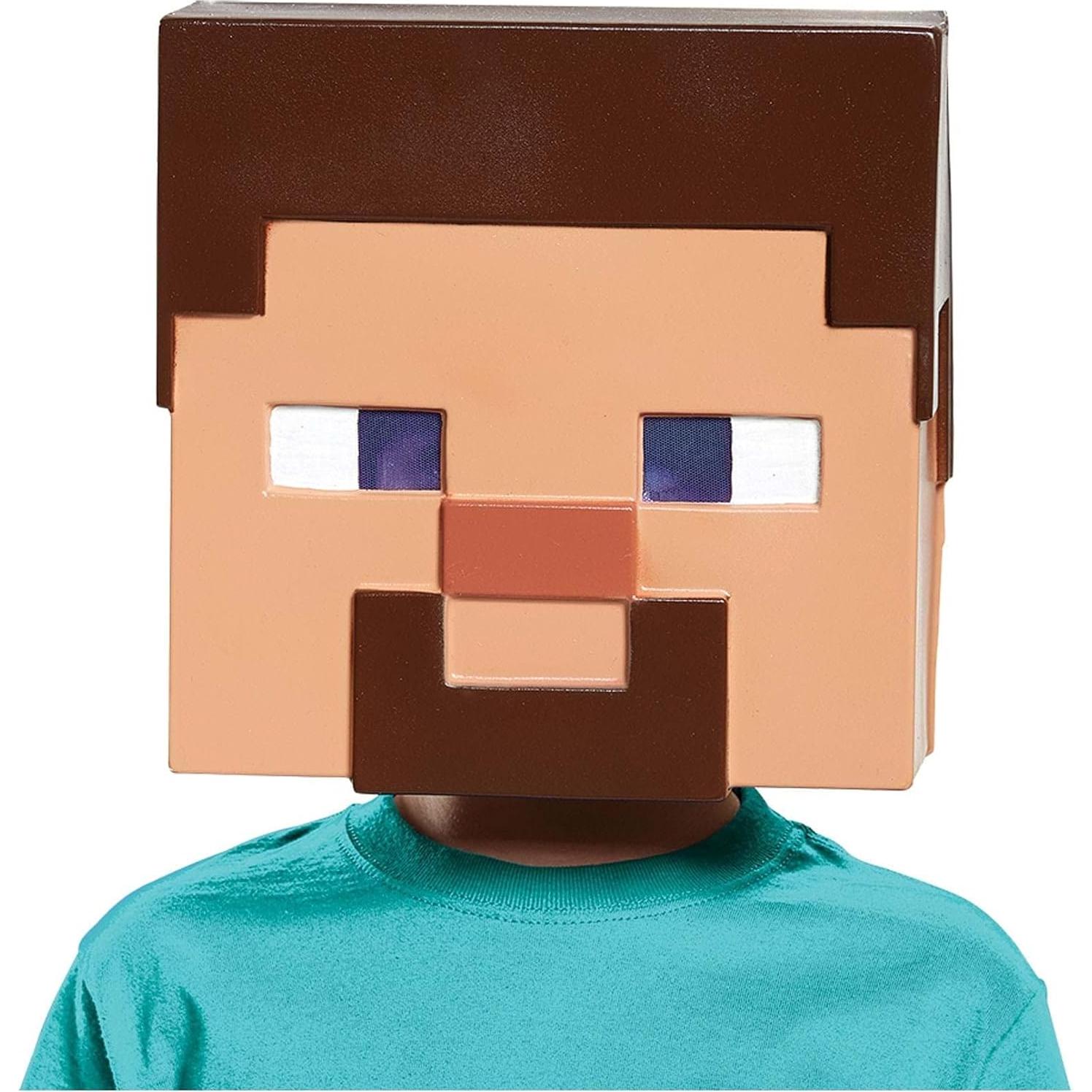 Máscara de Vacuform Steve Minecraft Niños 25.4x8.9 cm