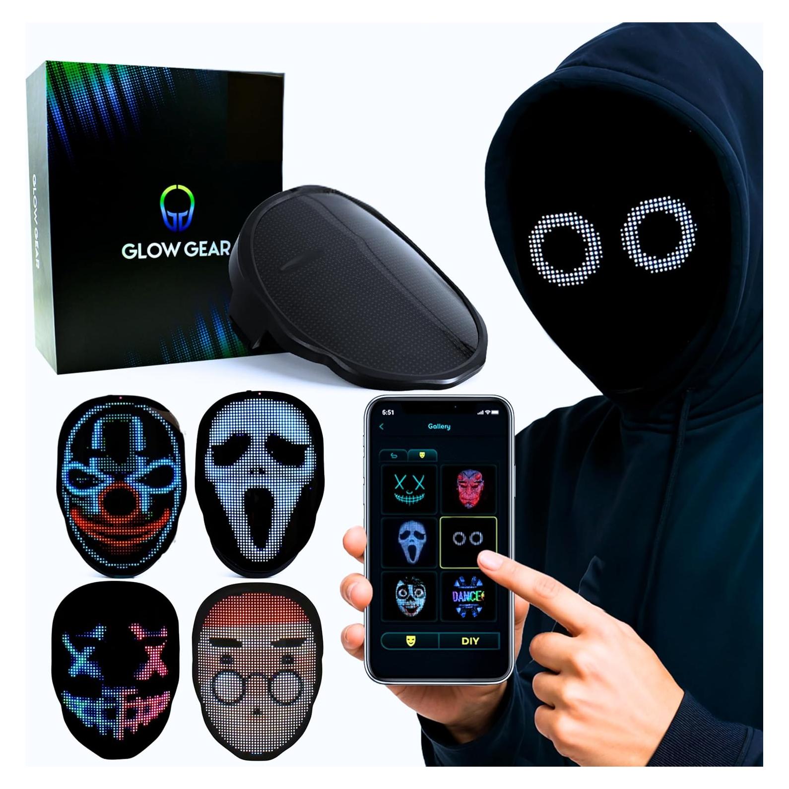 Máscara LED Transformadora Glow Gear Controlada por App