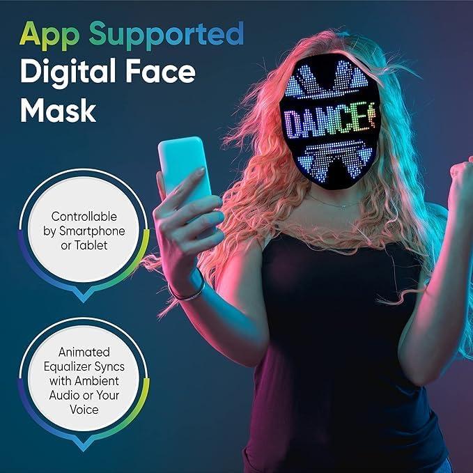 Máscara LED Transformadora Glow Gear Controlada por App