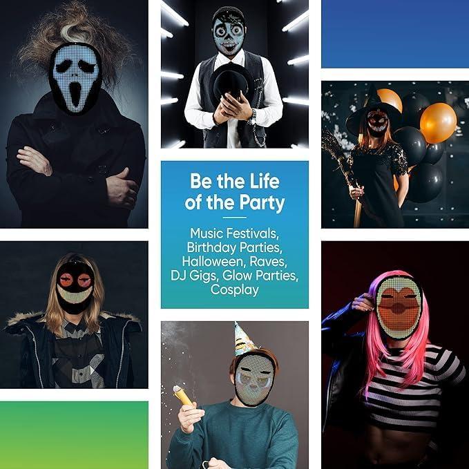 Máscara LED Transformadora Glow Gear Controlada por App