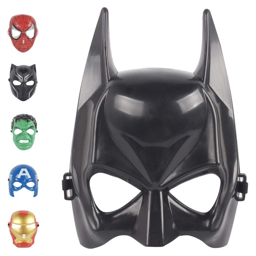 Máscara de Superhéroe Infantil Avazera - 21.6x16.5 cm, Color Negro