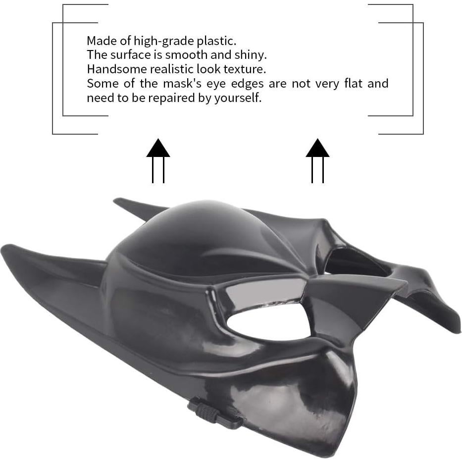 Máscara de Superhéroe Infantil Avazera - 21.6x16.5 cm, Color Negro