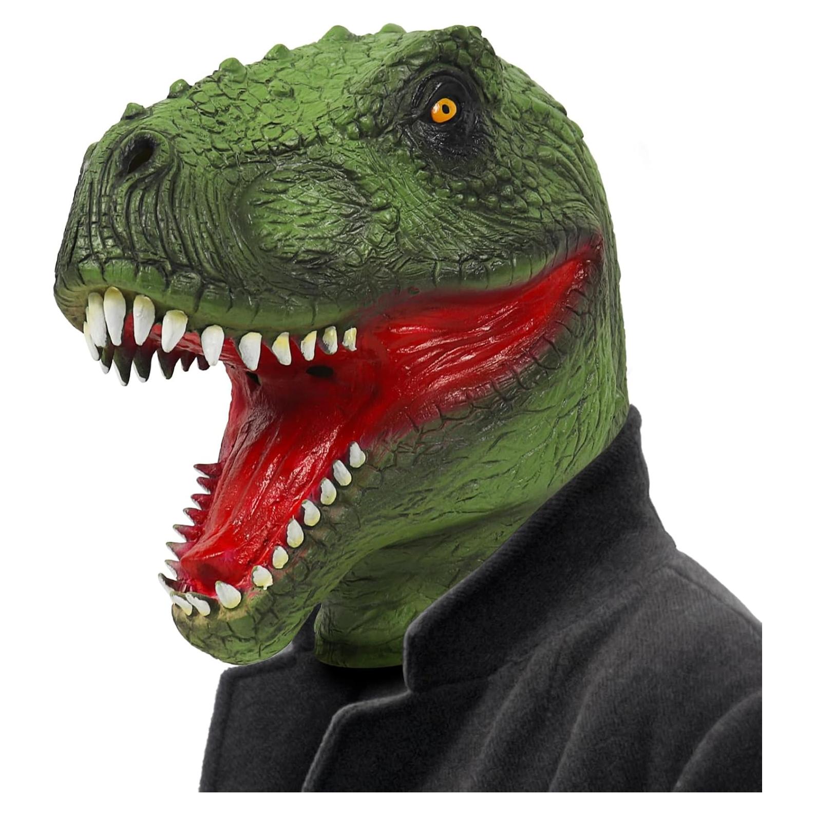 Máscara de Dinosaurio Realista de Láttex para Adultos - Accesorio de Disfraz