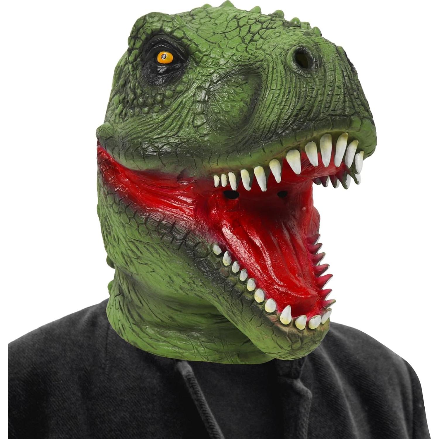 Máscara de Dinosaurio Realista de Láttex para Adultos - Accesorio de Disfraz