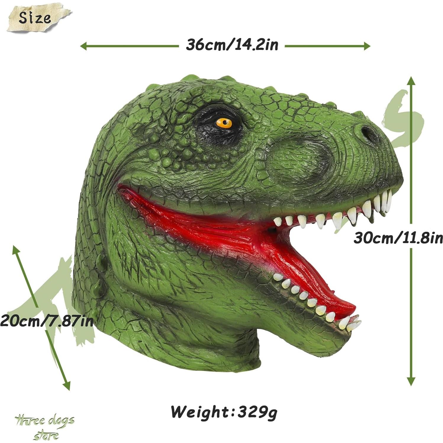 Máscara de Dinosaurio Realista de Láttex para Adultos - Accesorio de Disfraz