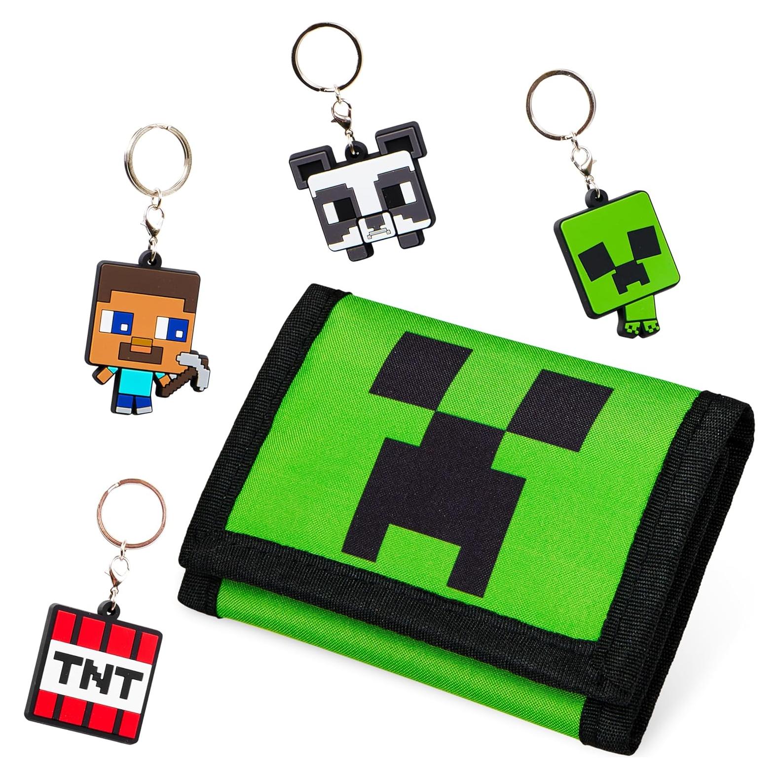 Cartera Minecraft para Niños con Ranuras y Bolsillo Cierre