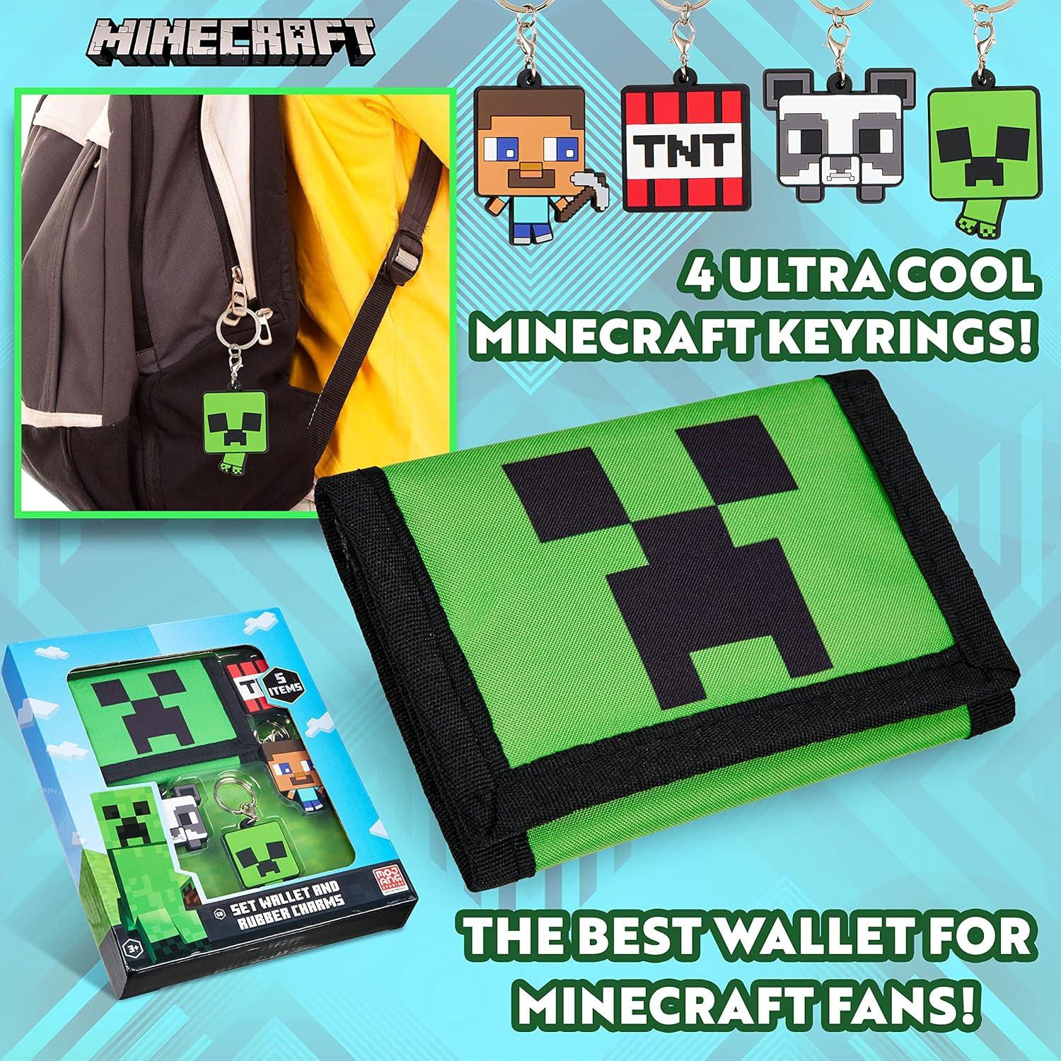 Cartera Minecraft para Niños con Ranuras y Bolsillo Cierre