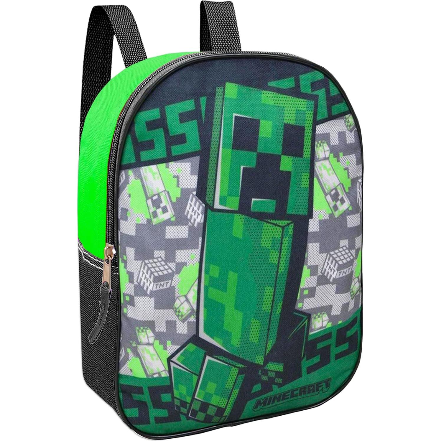 Conjunto Mochila Mini Minecraft UPD 27.9 cm + Calcomanías