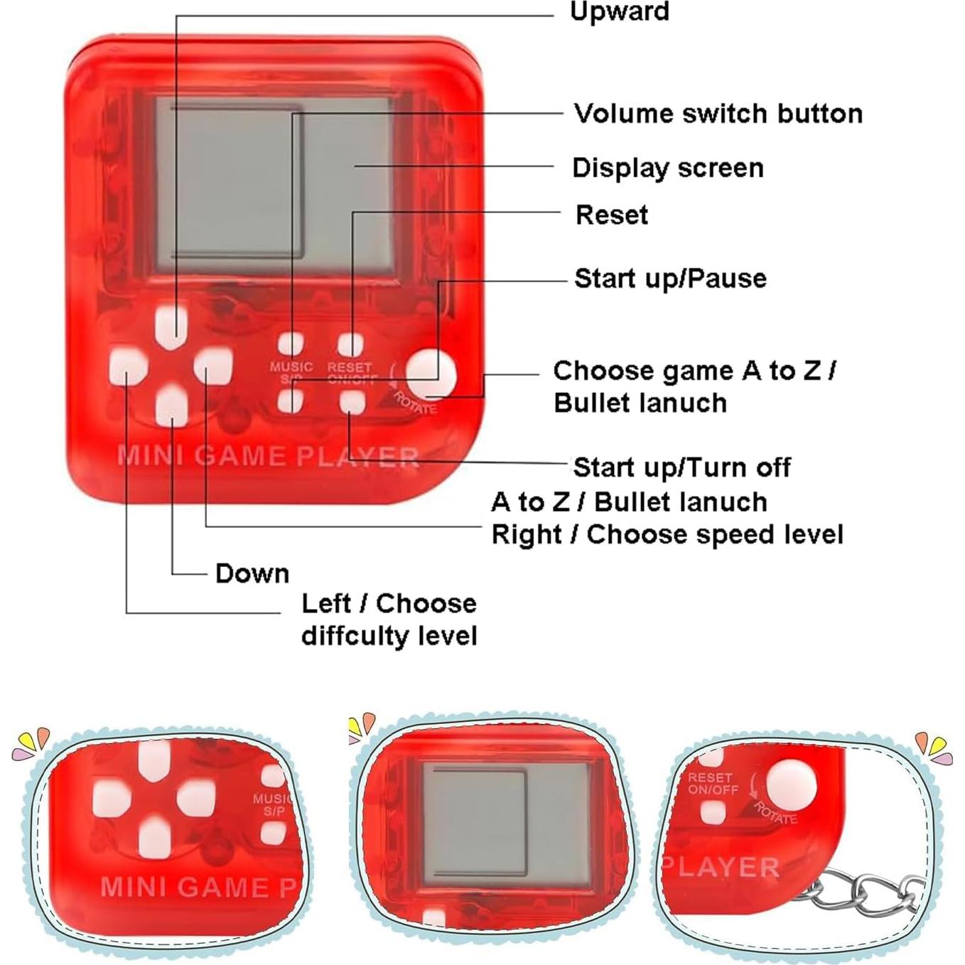 Llavero Mini de Videojuegos GNCNSHK 6PCS Arcade para Niños