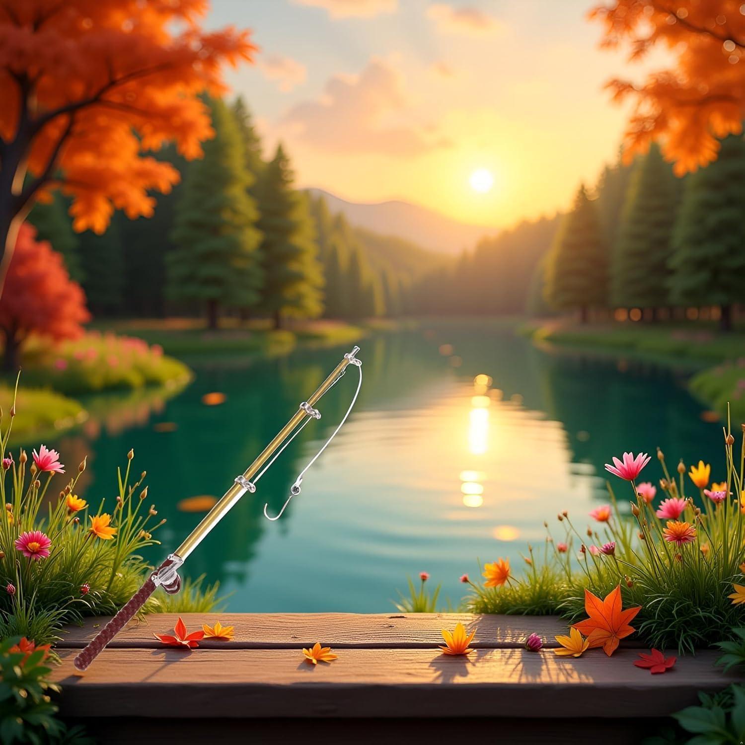 Caña de Pescar Miniatura 1:12 Cauaoa - Accesorio Casa de Muñecas