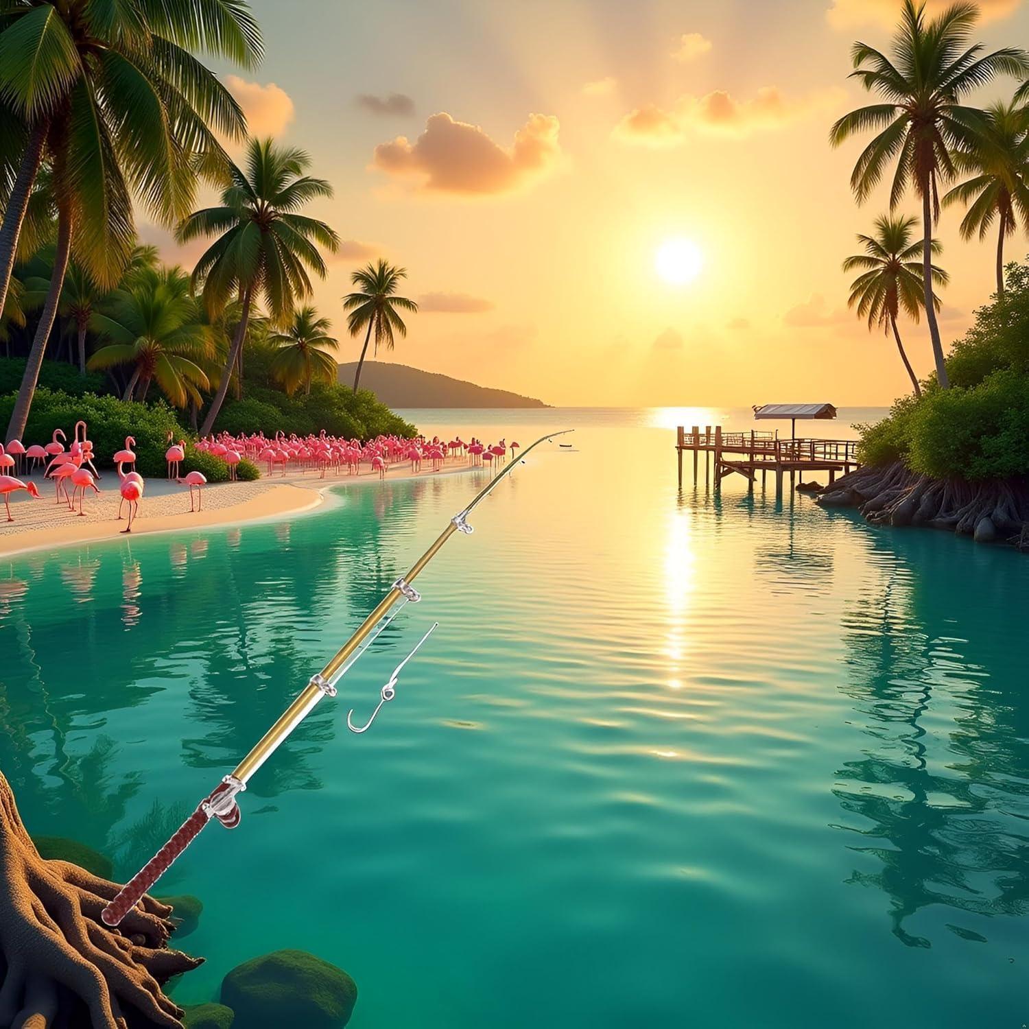 Caña de Pescar Miniatura 1:12 Cauaoa - Accesorio Casa de Muñecas