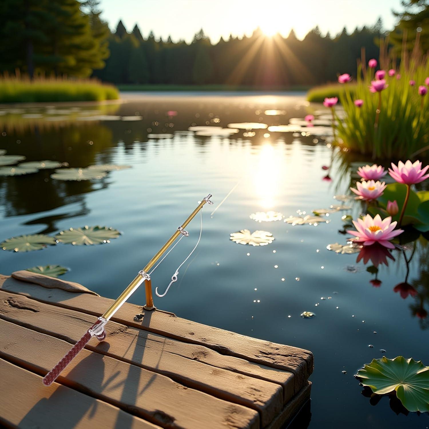 Caña de Pescar Miniatura 1:12 Cauaoa - Accesorio Casa de Muñecas