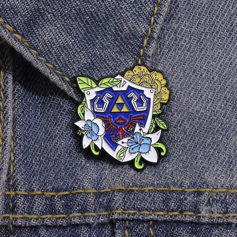 Pins de Esmalte Zelda - Broches Insignias 3x2.7cm