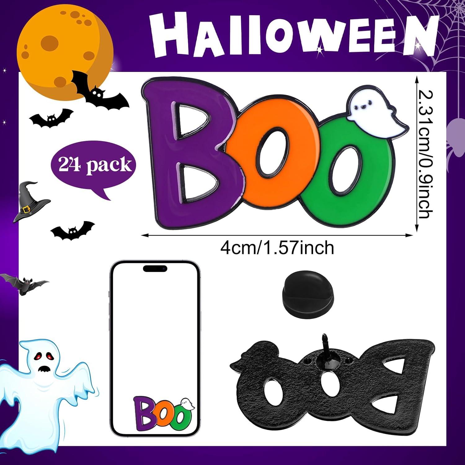 Paquete de 24 Pines de Esmalte Halloween Boo - Fantasmas
