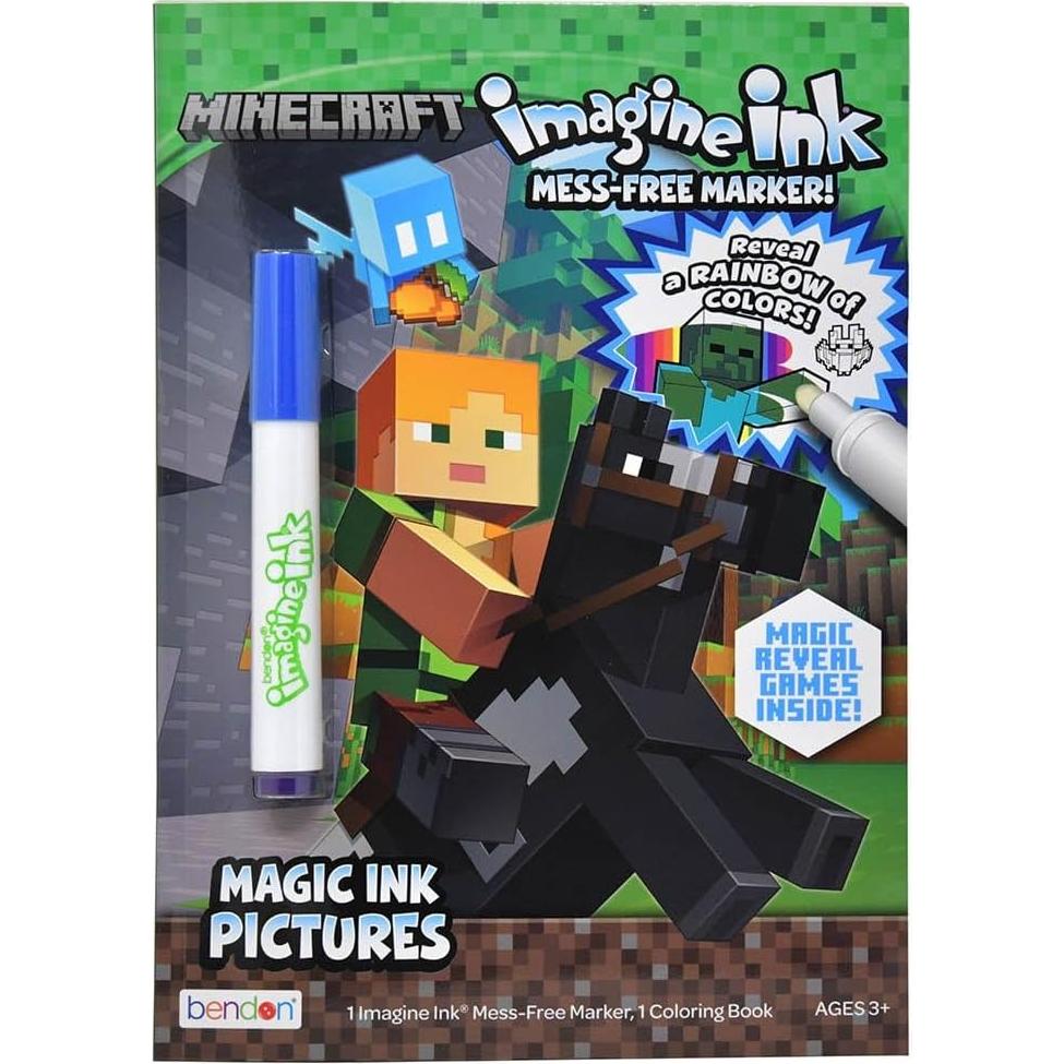 Paquete de Libros para Colorear Minecraft Imagine Ink - 2 Libros