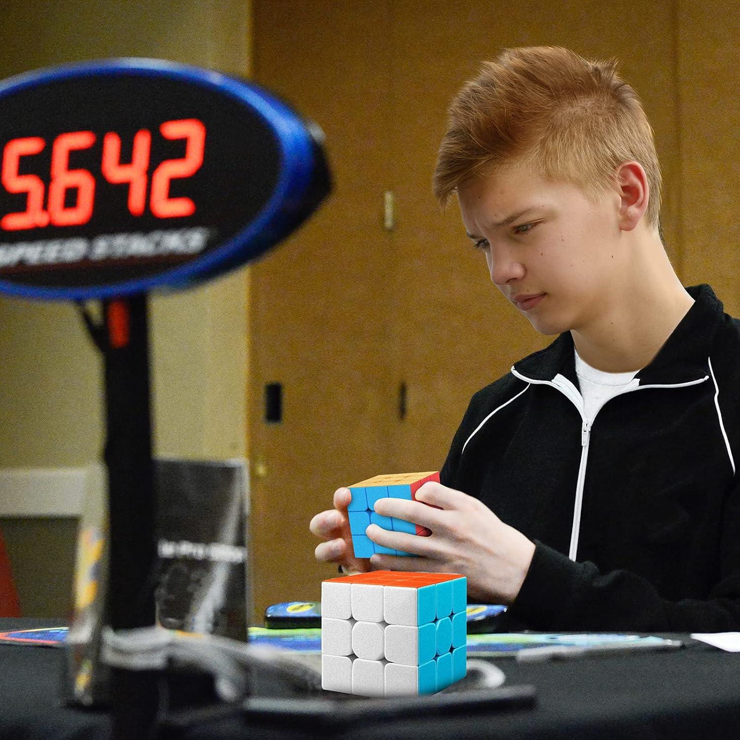 Cubo de Velocidad 3x3 Nabreeli con Soporte y Tutorial - Juguete Educativo