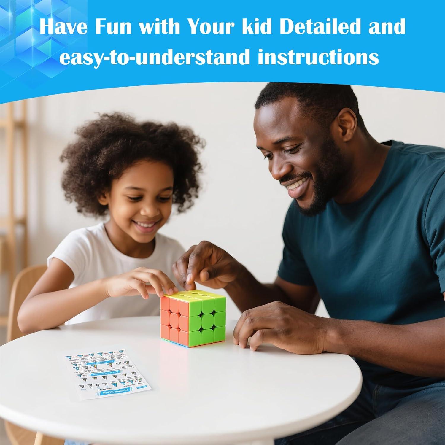 Cubo de Velocidad 3x3 Nabreeli con Soporte y Tutorial - Juguete Educativo