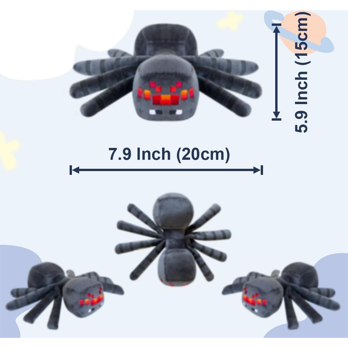 Araña de Peluche Dpucle 20x15 cm Suave para Niños