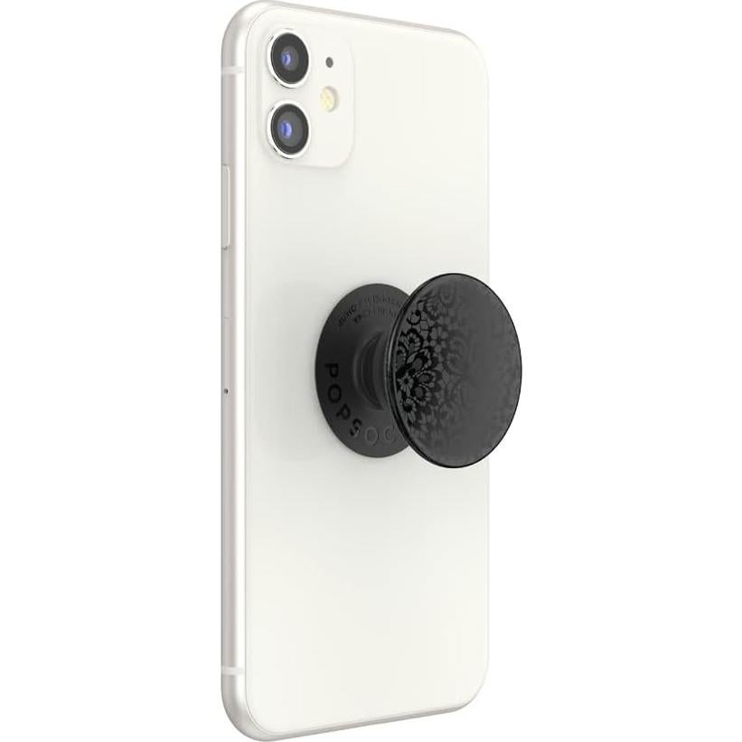 PopSockets Agarre Adhesivo para Teléfono Negro Intercambiable