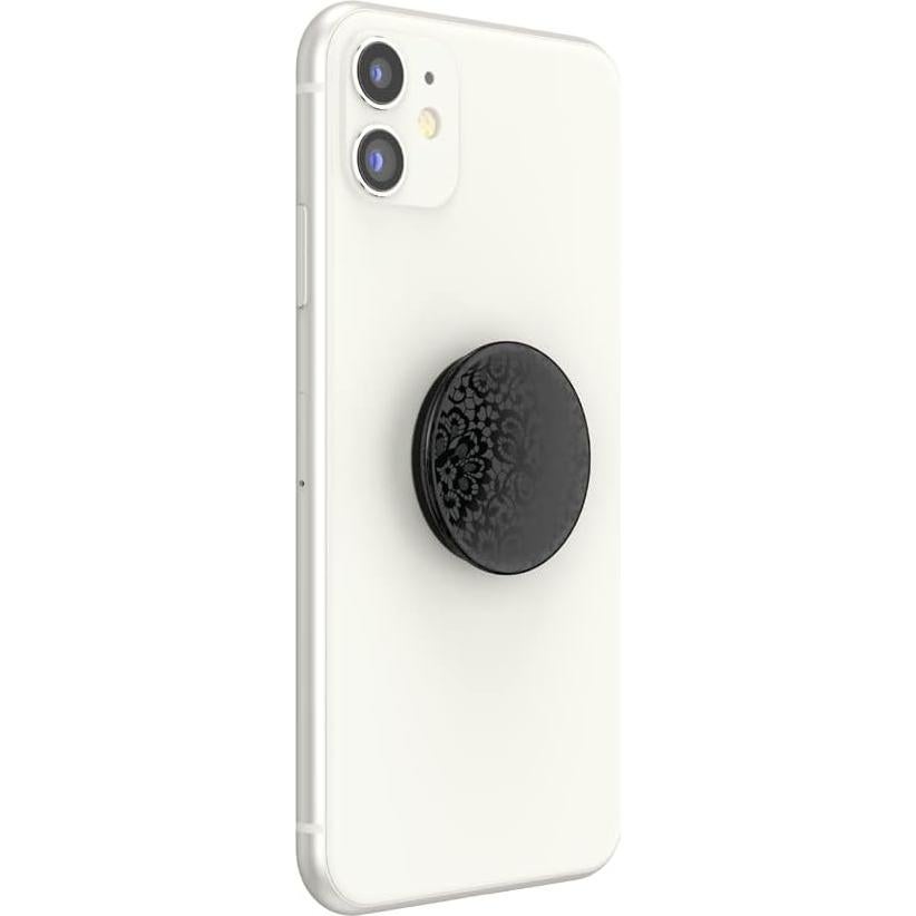 PopSockets Agarre Adhesivo para Teléfono Negro Intercambiable