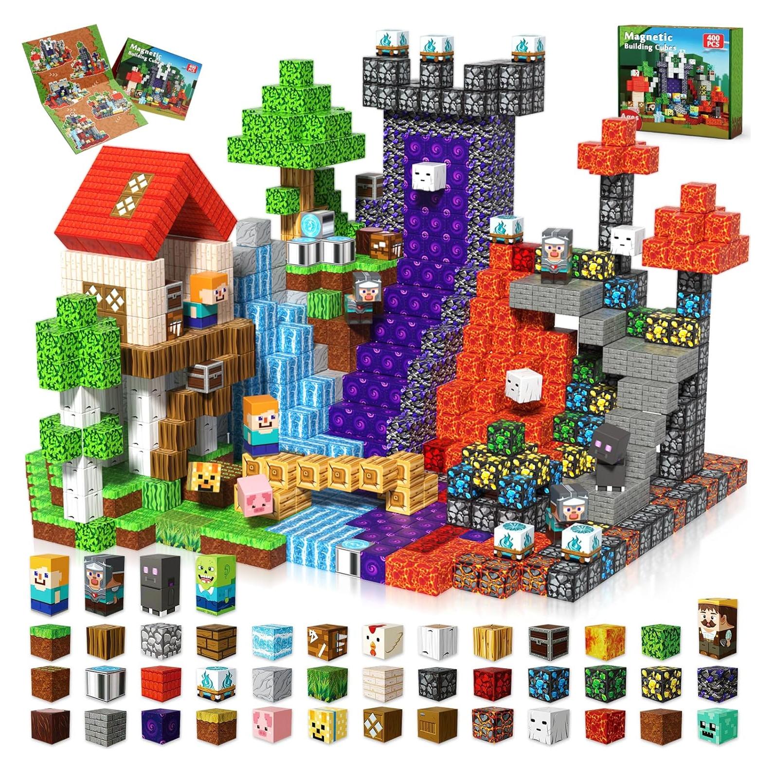 400 PCS Bloques Magnéticos Magneverse T103 para Niños 3-12 Años