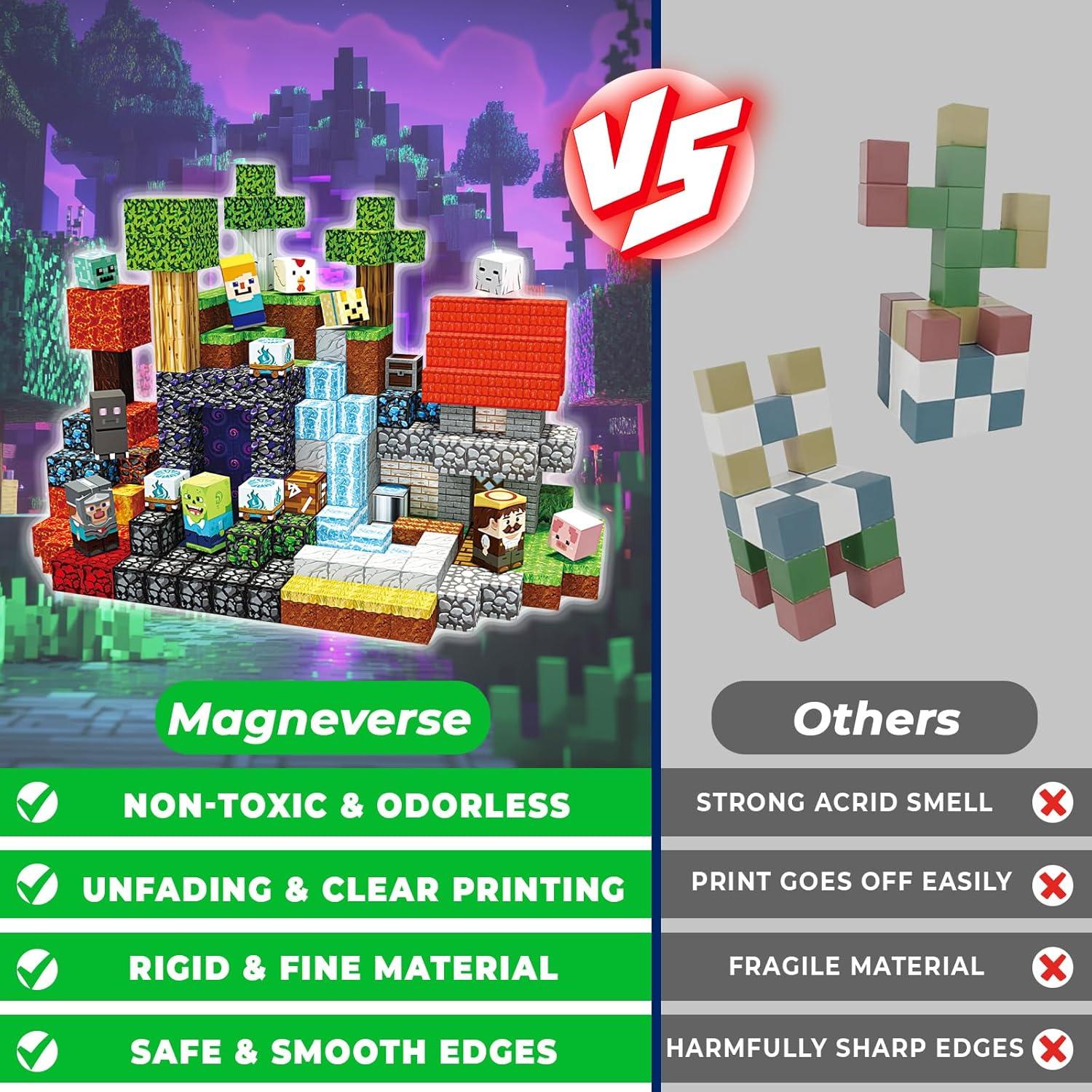 400 PCS Bloques Magnéticos Magneverse T103 para Niños 3-12 Años