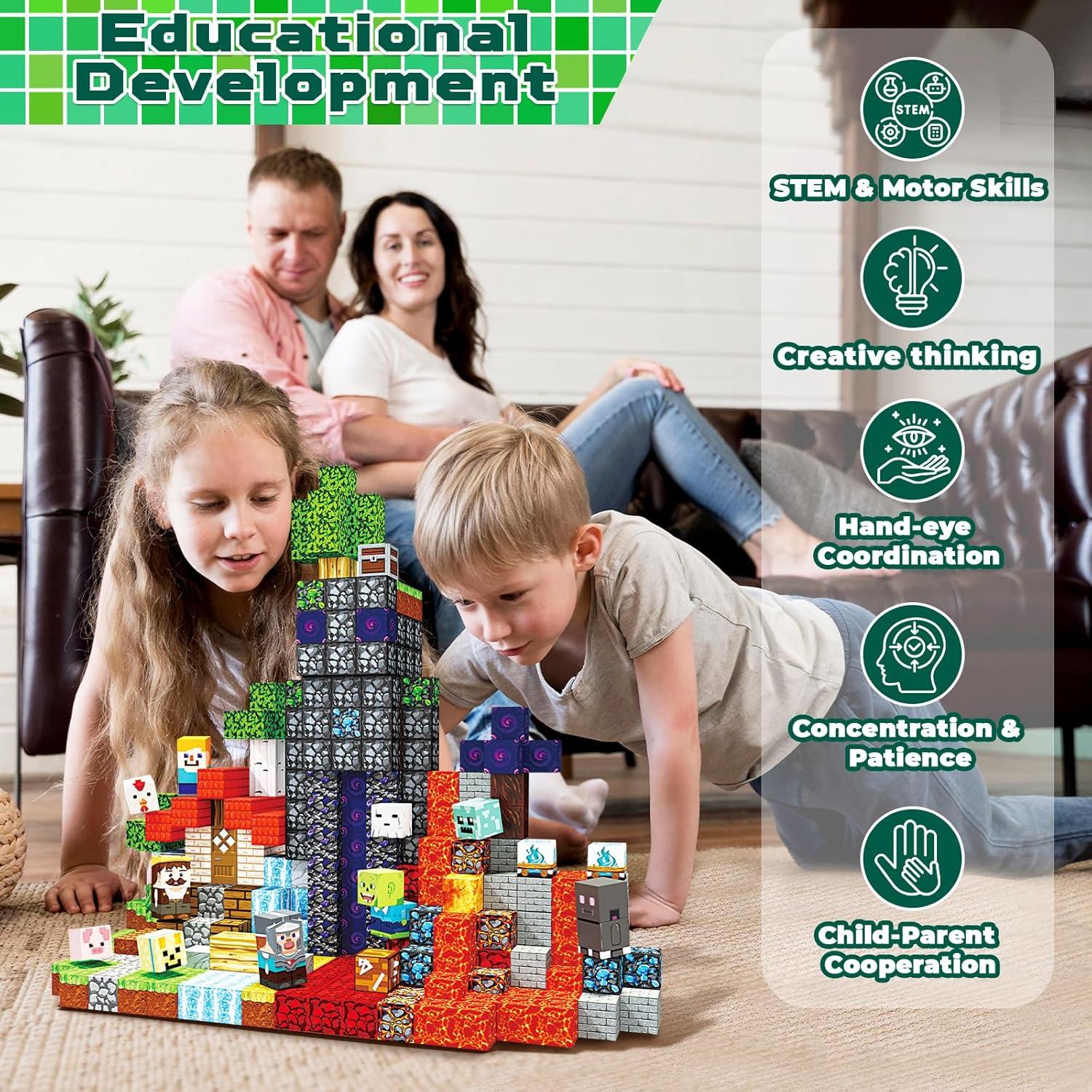 400 PCS Bloques Magnéticos Magneverse T103 para Niños 3-12 Años