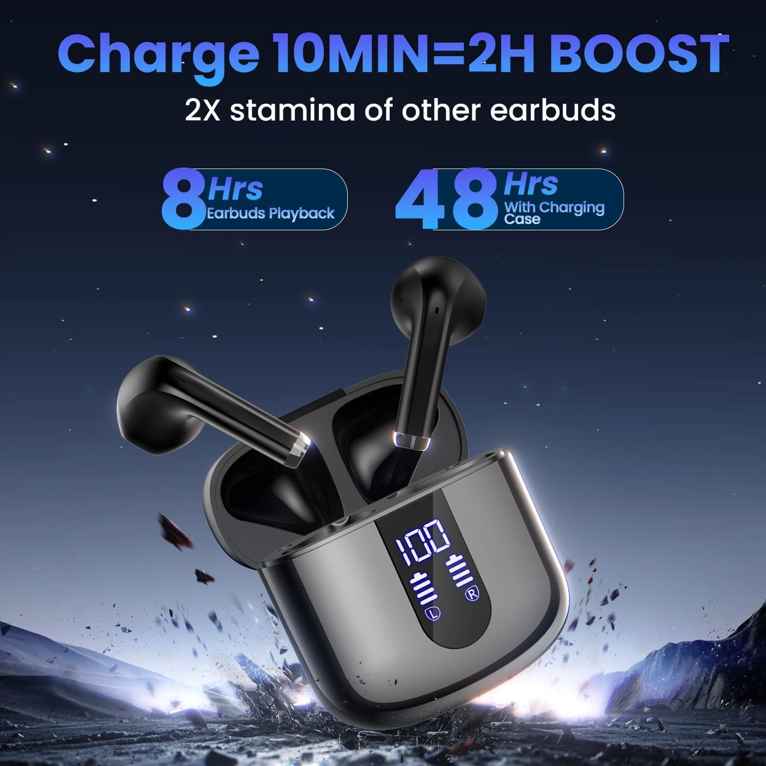 Auriculares Inalámbricos T10 Bluetooth 5.4 con Pantalla LED