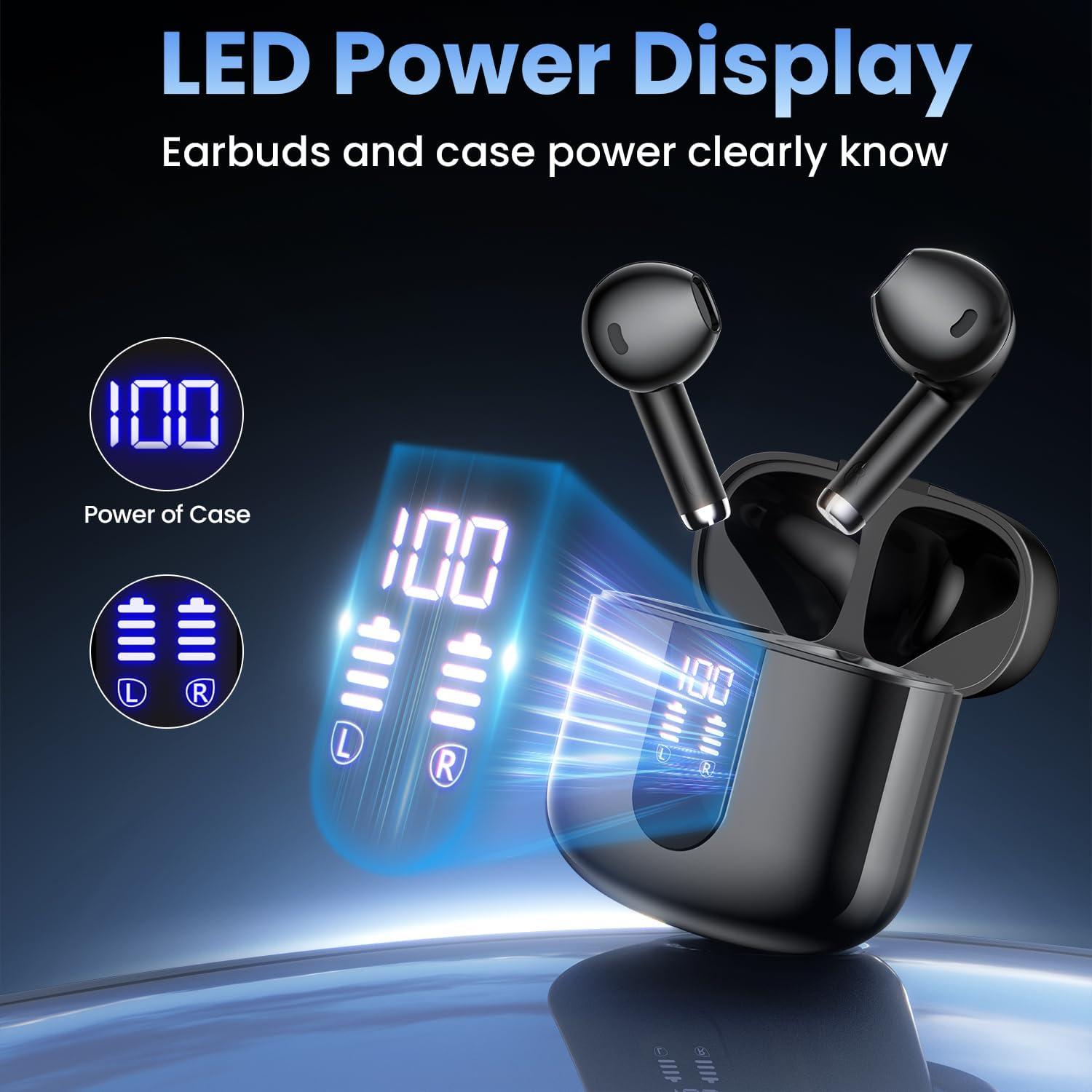 Auriculares Inalámbricos T10 Bluetooth 5.4 con Pantalla LED