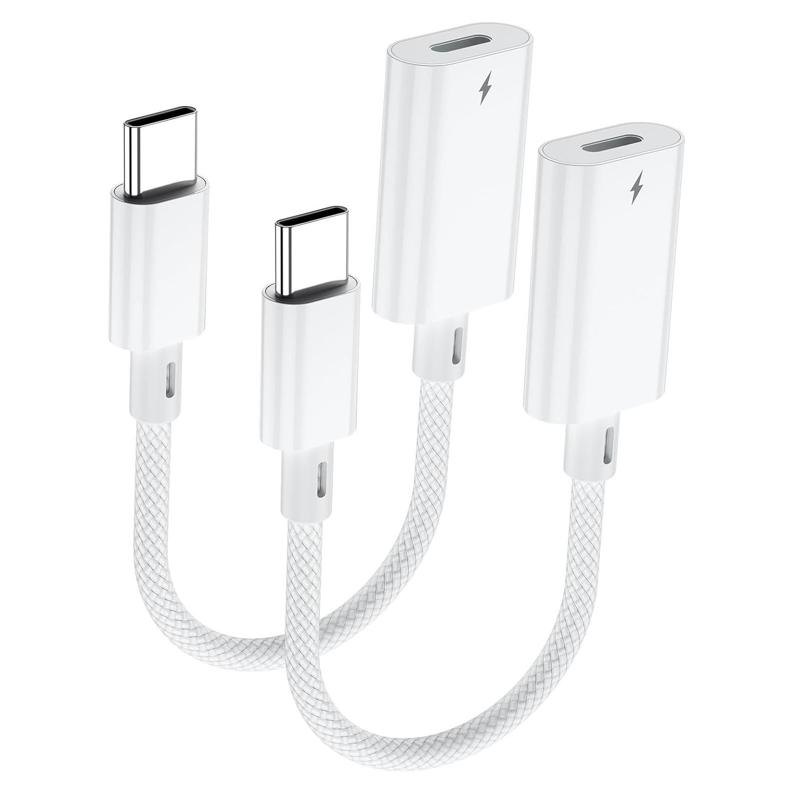 Adaptador Lightning a USB C Vcddom 2 Pack Carga Rápida