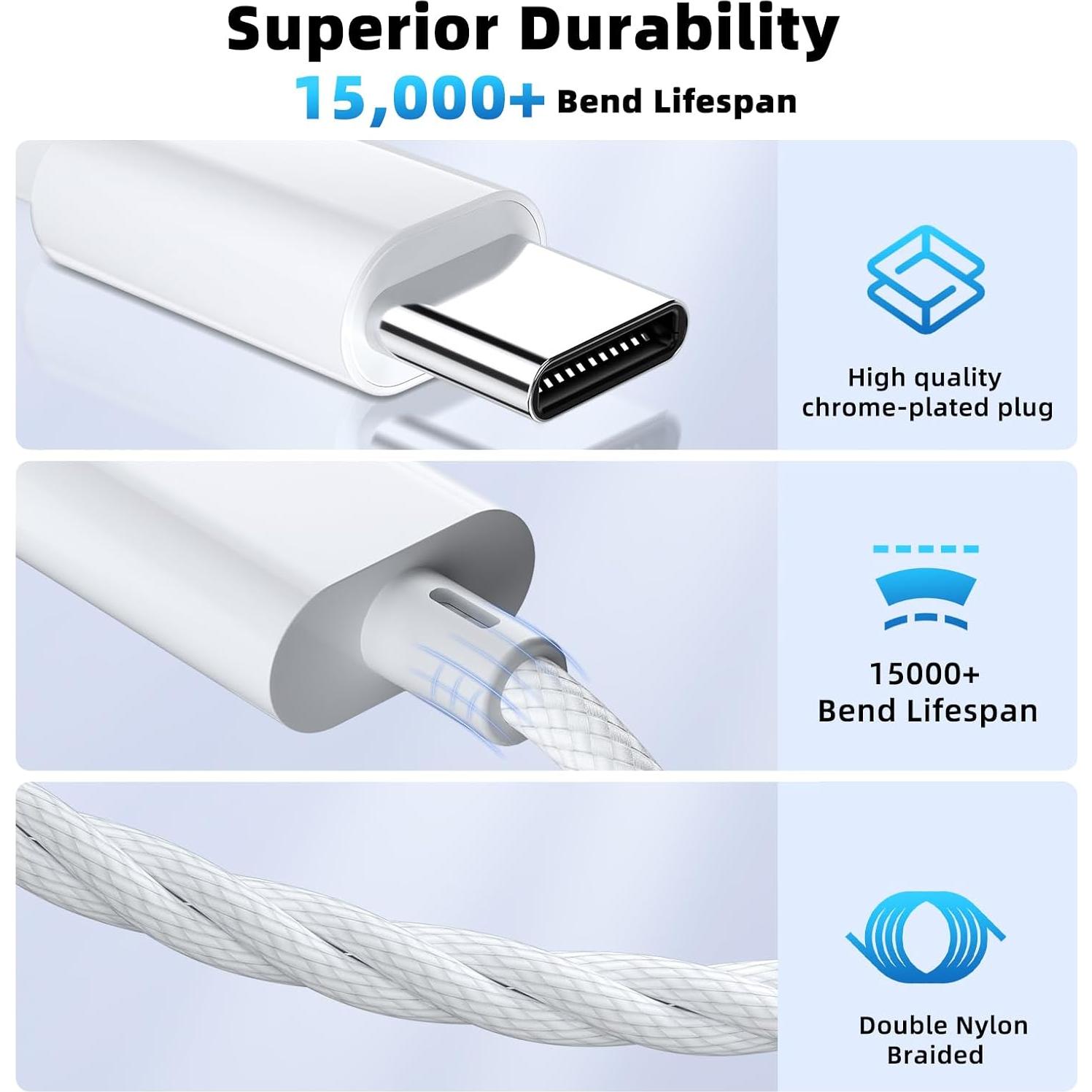 Adaptador Lightning a USB C Vcddom 2 Pack Carga Rápida